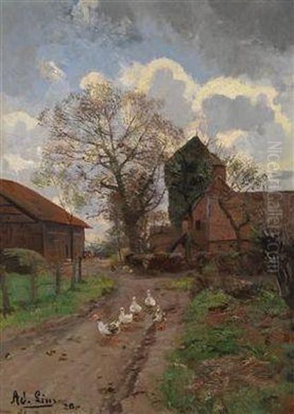 Geese In Single File - view 1