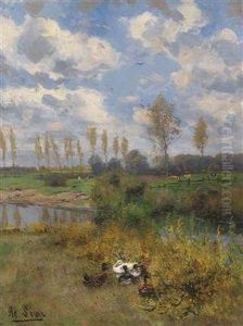 Ducks On The Stream