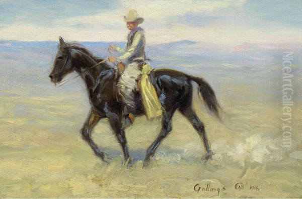 Cowboy Riding The Range - view 1