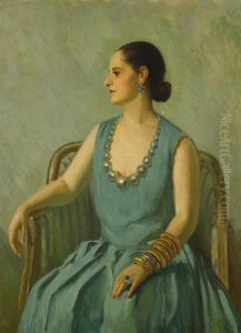 Helena Rubinstein In A Green Dress