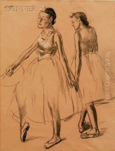 Study Of Two Dancers by Edward Barnard Lintott