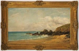 Paysage Cotier Anime by Paul-Louis-Frederic Liot