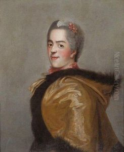 Portrait De Jeune Femme A La Veste Jaune Bordee De Fourrure by Etienne Liotard