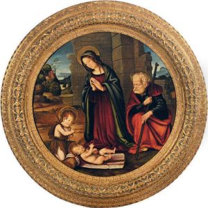 The Holy Family With The Infant St. John The Baptist by Filippino Lippi