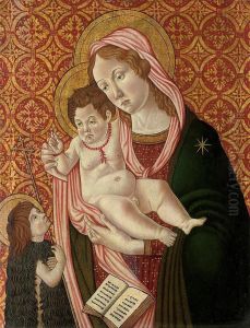 The Madonna And Child With St. John The Baptist by Filippo Lippi