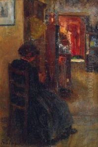 Frau Bei Der Handarbeit