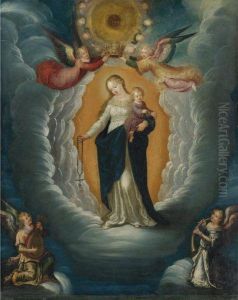 Madonna And Child Being Crowned By Angels