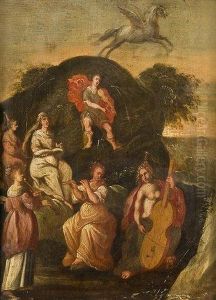 Apollon Et Les Muses Et Le Jugement Du Roi Midas by Pieter Lisaert