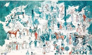 Cavalieres Au Bois. by Pierre Lissac