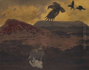 Seeadler Und Falke Auf Island by Friedrich Lissmann