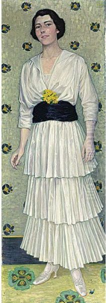 A Portrait Of Mevrouw Nijhoff-seldorff, Full Length; Together With Another Work By Rans Hogerwaard - view 1
