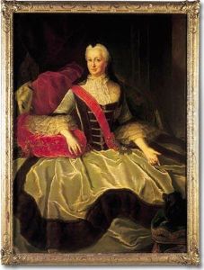 Portret Joanny Elzbiety Z Domu Ksiezniczki Holstein-gottorp Ksieznej Anhalt-zerbst*), Z Orderem Sw. Katarzyny by Anna Rosina Liszewska