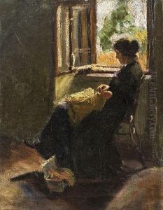 Ablaknal by Endre Littecky