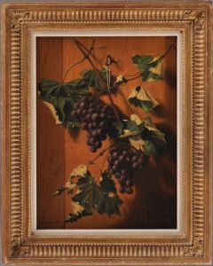 Grapes Hanging On A Wall by A. Platte Little