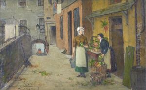 A Vegetable Stall by J. Little
