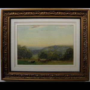 Grazing And Resting Cattle In The Lowlands by Robert Little