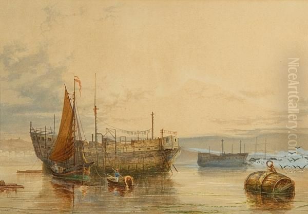 Estuary Scene With Boats - view 1