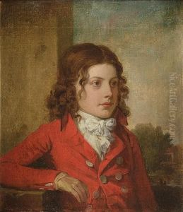 Portrait Of A Young Boy, Said To Be William James Atkinson, Half-length by Richard Livesay