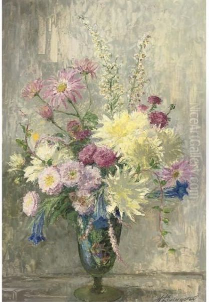 Summer Flowers In A Glass Vase - view 1
