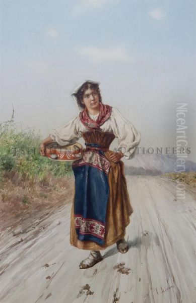 Peasant Girl With Tambourine - view 1