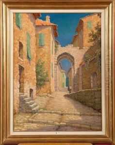 Coin Anime D'un Village En Provence