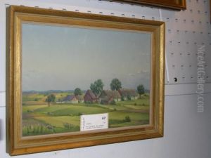 Landskap Med Gard by Bror Ljunggren