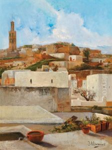 Vue D'une Ville Orientale by Jose San Bartolome Llaneces