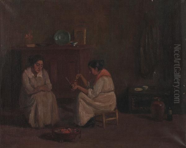 Two Women In An Interior - view 1