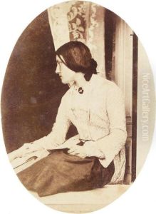 Portrait Of Thereza Llewelyn, Late 1850s by John Dillwyn Llewellyn