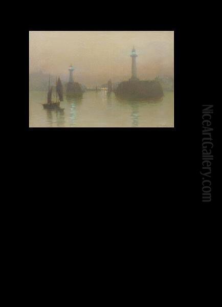 At Whitby -evening - view 1
