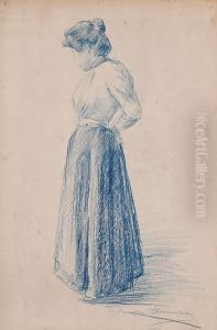 Una Joven by Joan Llimona y Bruguera