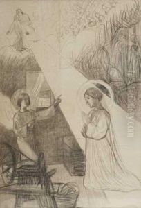"anunciacion" by Joan Llimona y Bruguera