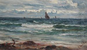Fishing Boats At Sea by Robert Malcolm Lloyd