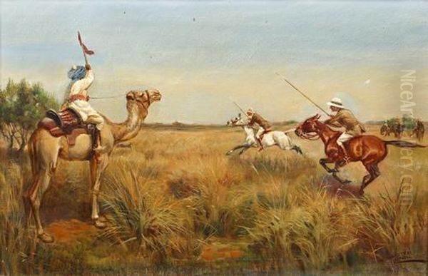 Indian Boar Hunting Scenes, A Set Of Four - view 1
