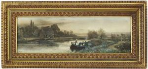 Hausboot Auf Der Ouse by Walker Stuart Lloyd