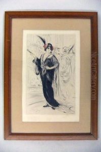 Jeune Femme A L'eventail by Almery Lobel-Riche