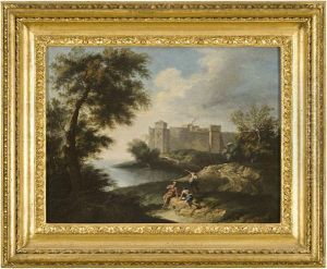 Paesaggio Con Castello E Viandanti