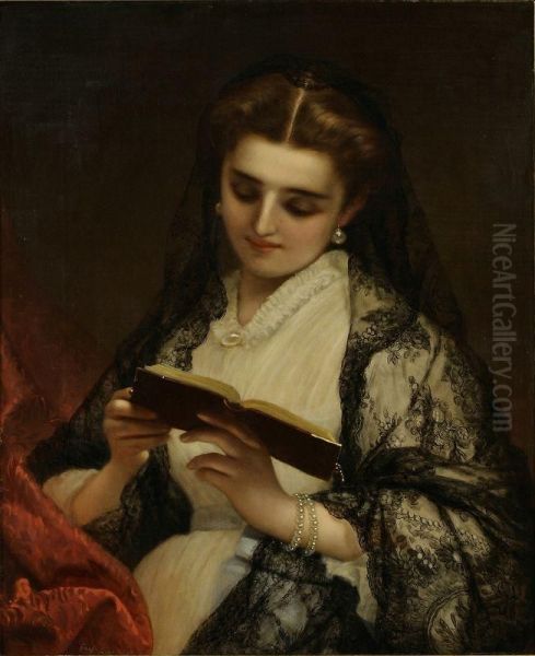 Lady Reading A Book - view 1