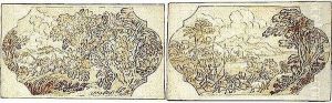 A Pair Of Landscapes, Probably Designs For Overdoors by Pietro Lucatelli
