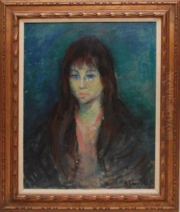 Portrait Of Young Girl by Raffaello Locatelli