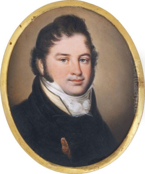 A Portrait Of A Gentleman In Blue Coat - view 1