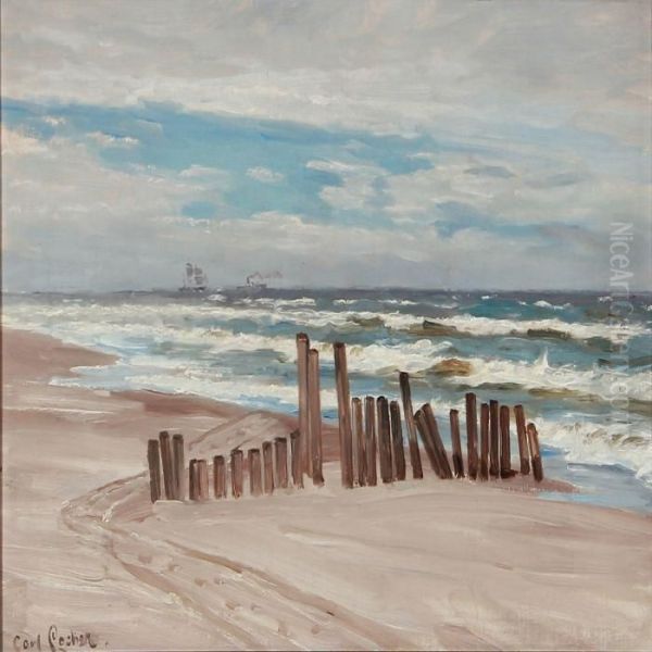 Seashore With A Breakwater - view 1