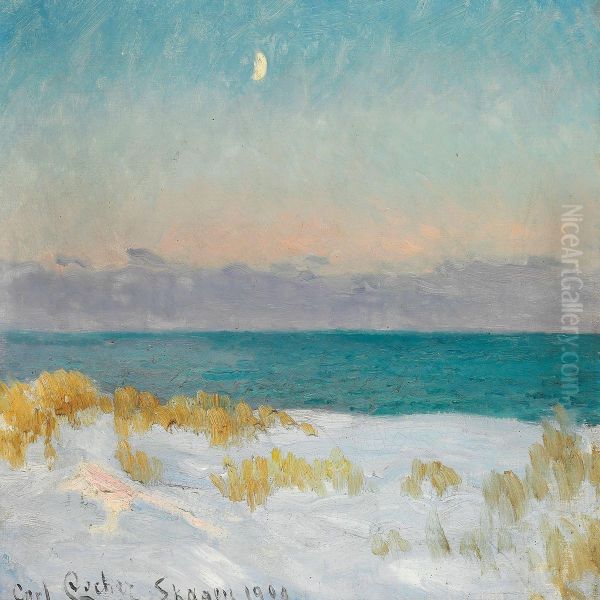 Sand Dunes With Rising Moon, Skagen Beach - view 1