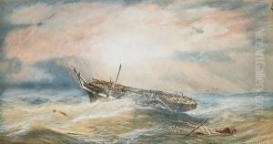 'frigate Dismasted In A Hurricane', Probably Hms "orestes" In The West Indies by Charles Arthur Lodder Capt.
