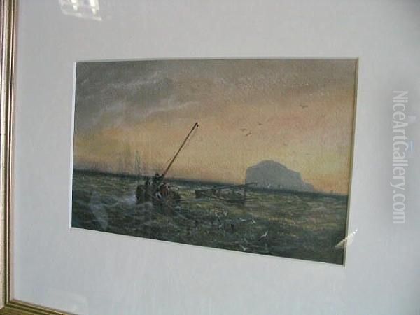 Fishing Boats Off The Bass Rock - view 1