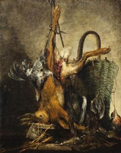 Zugeschrieben - Kuchenstillleben Mit Hase Und Vogeln