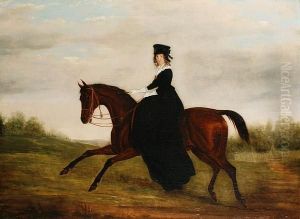 An Elegant Lady On Horseback by James Loder Of Bath