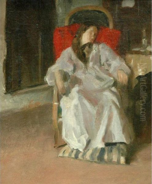 Woman Seated In An Armchair - view 1