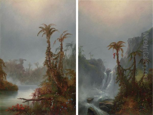 Tropical Scene With Fallen Tree - view 1