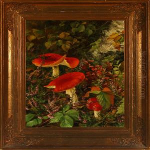Forest Scenery With Mushrooms by Emma Loffler